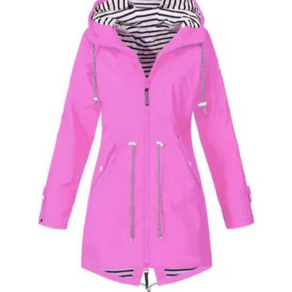 Rainproof Women's Parka with Adjustable Hood