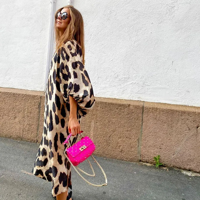 Beautiful Leopard Women's Party Dress