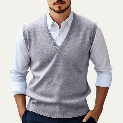 Casual Men's Sleeveless Crew Neck Knit Vest