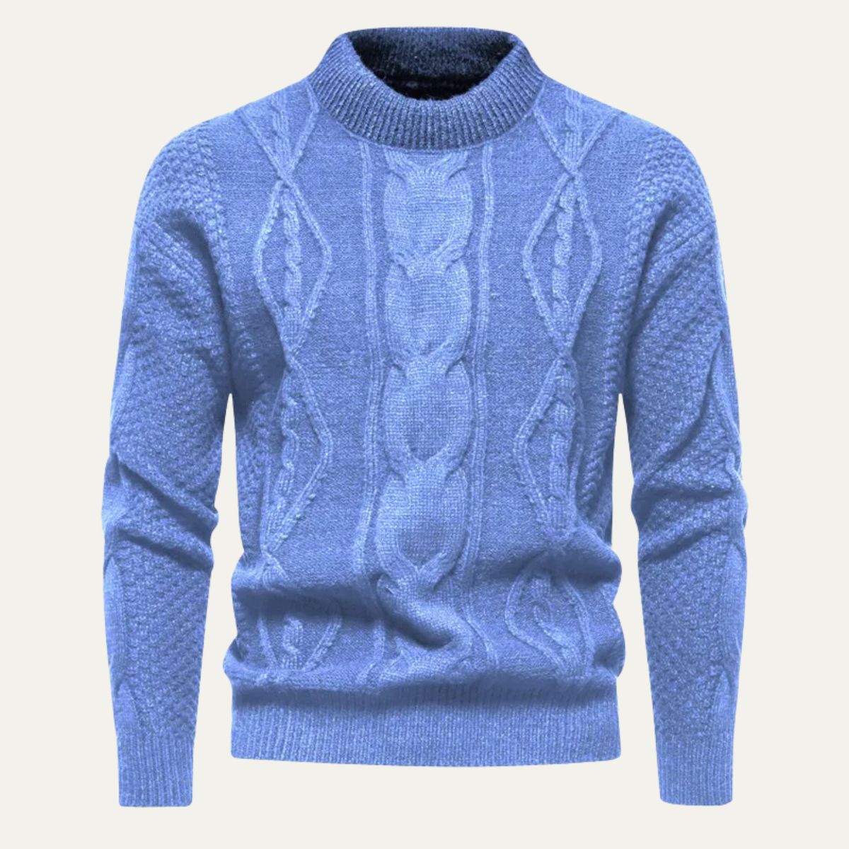 Warm Crew Neck Men's Winter Knit Sweater