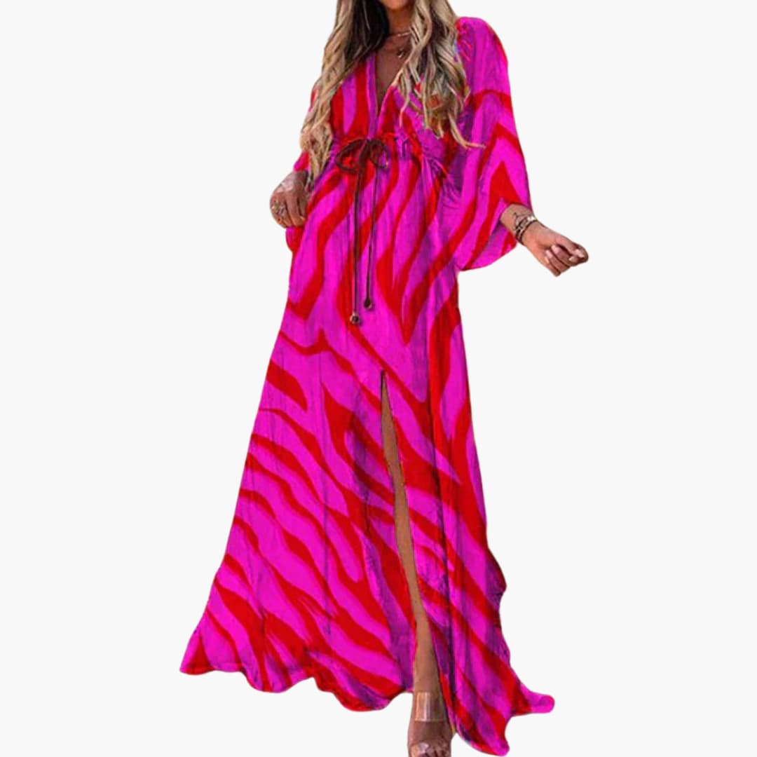 Vibrant Floral Maxi Dress for Women