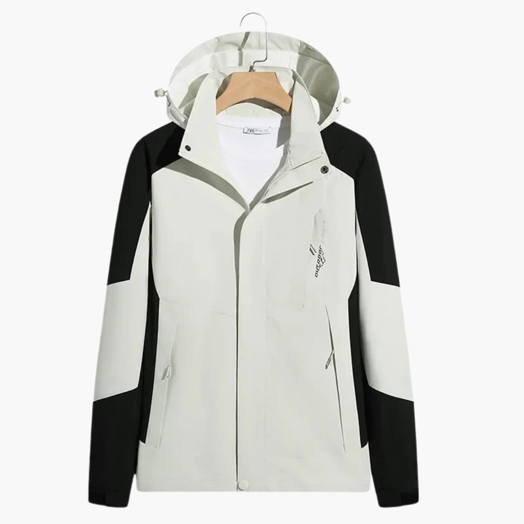 Waterproof Men's Snow Jacket with Hood and Zip