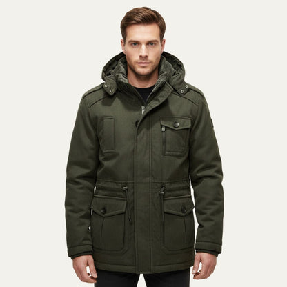 Warm Waterproof Men's Winter Coat with Hood