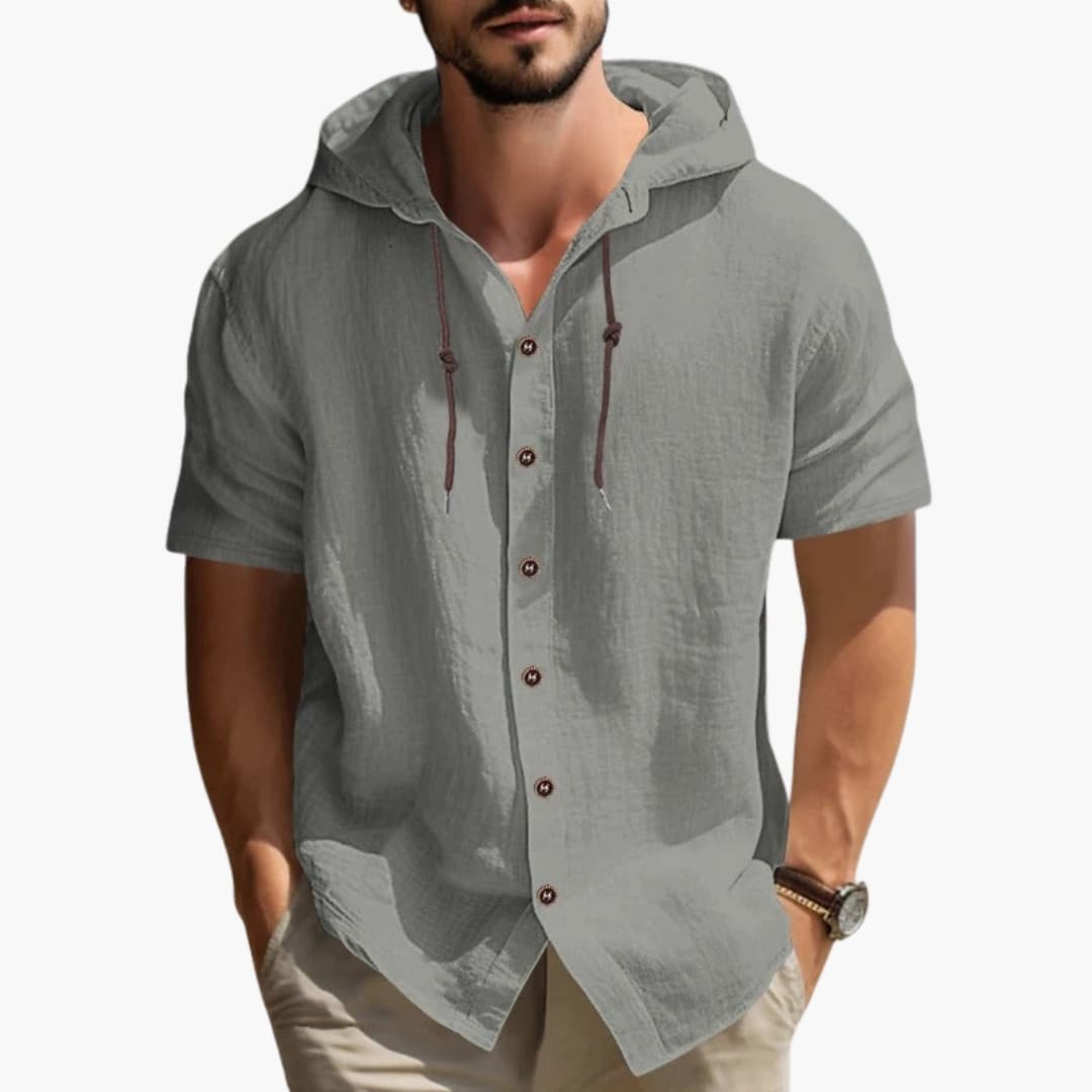 Casual Summer Hoodie Short Sleeve Shirt