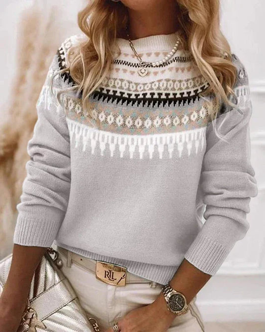 Capucine | Printed long-sleeve sweater for women
