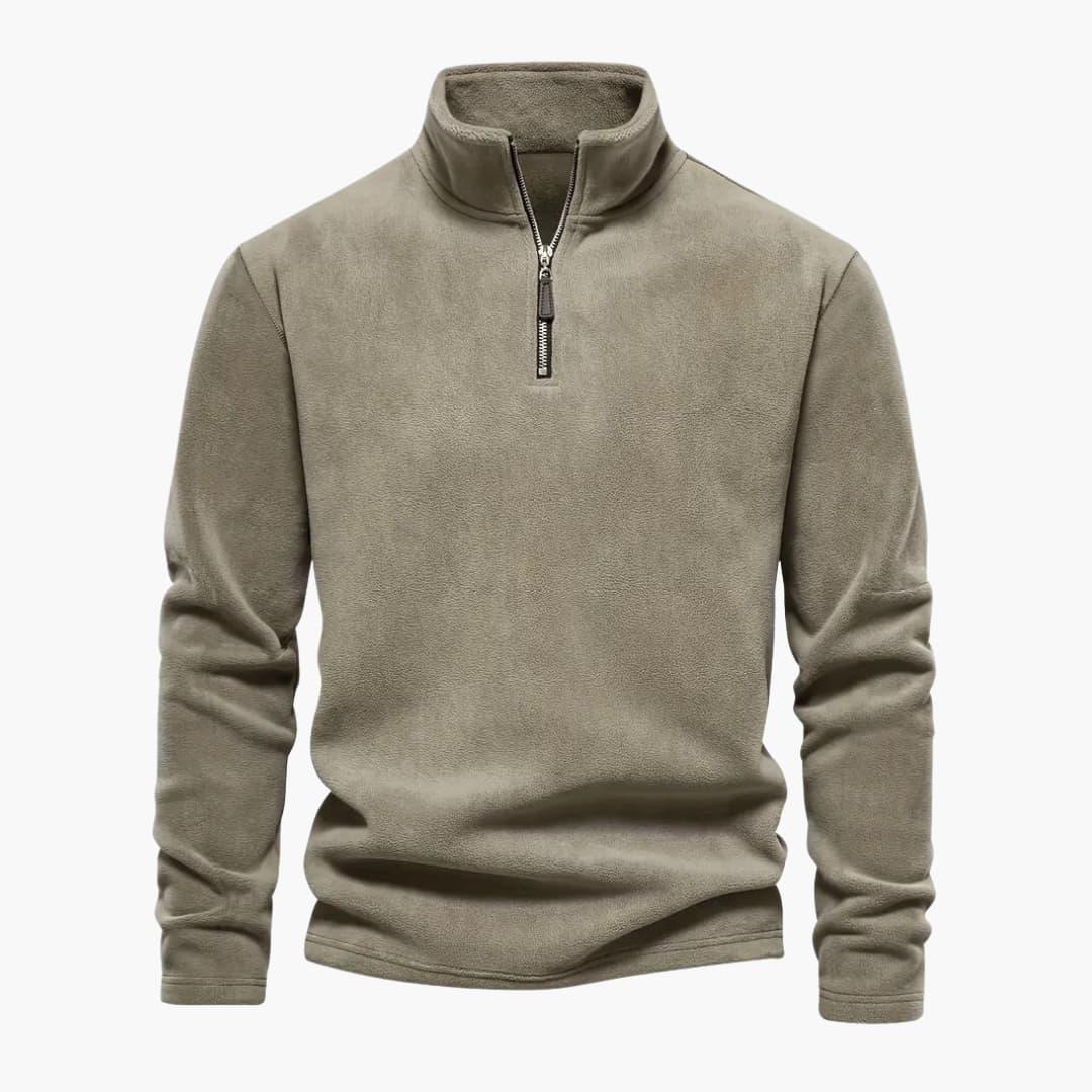 Warm Men's Fleece Jacket with Cozy Inner Layer - Olytrend