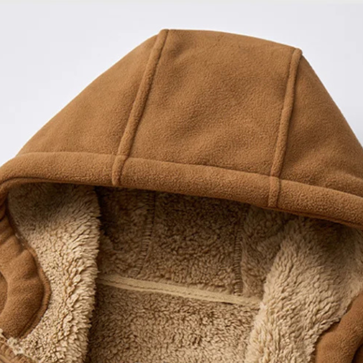Warm Men's Fleece Hooded Zip Up Winter Jacket