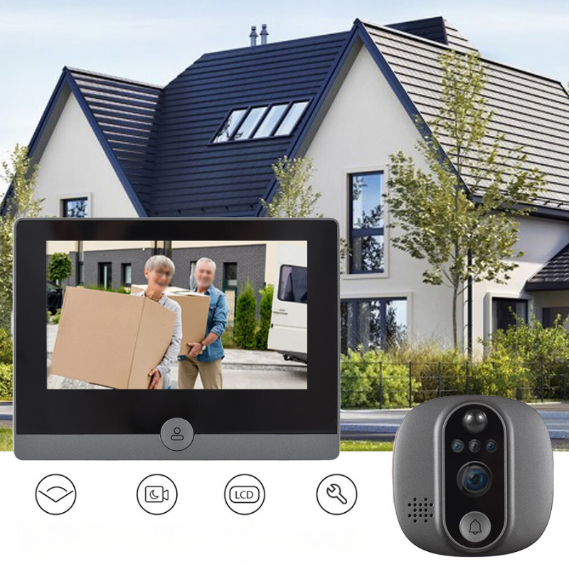VizioBell - WiFi doorbell with 120° angle, night vision and two-way audio - Smart home security