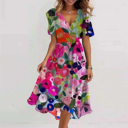 Bright Floral Midi Sundress