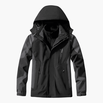 Waterproof Men's Zip Up Hoodie Coat with Pockets