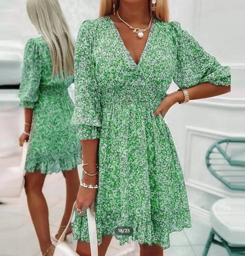 Vibrant Floral Sundress Chic Summer Style