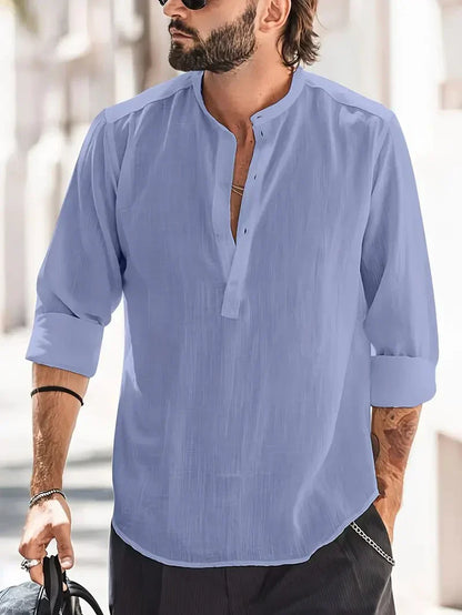 Casual Cotton Dress Shirt - Olytrend