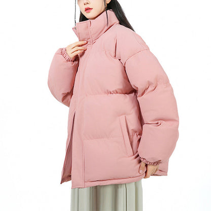 Unisex winter jacket oversized with stand-up collar
