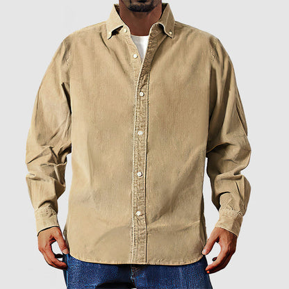 Beige Corduroy Overshirt by Vox