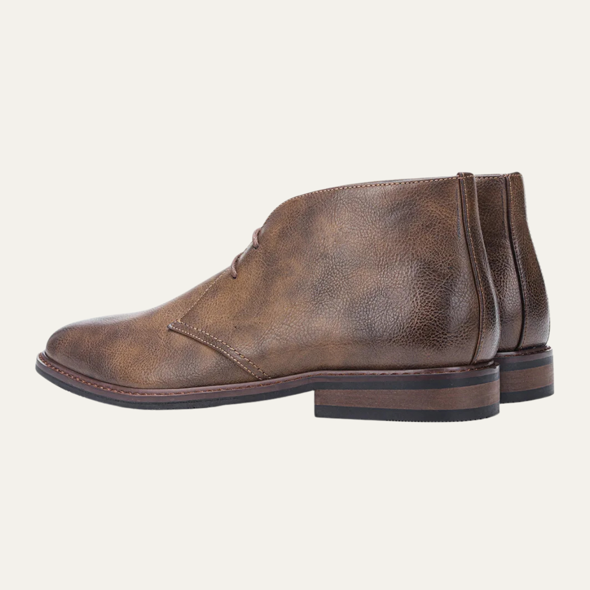 Brown Leather Ankle Boots for Men