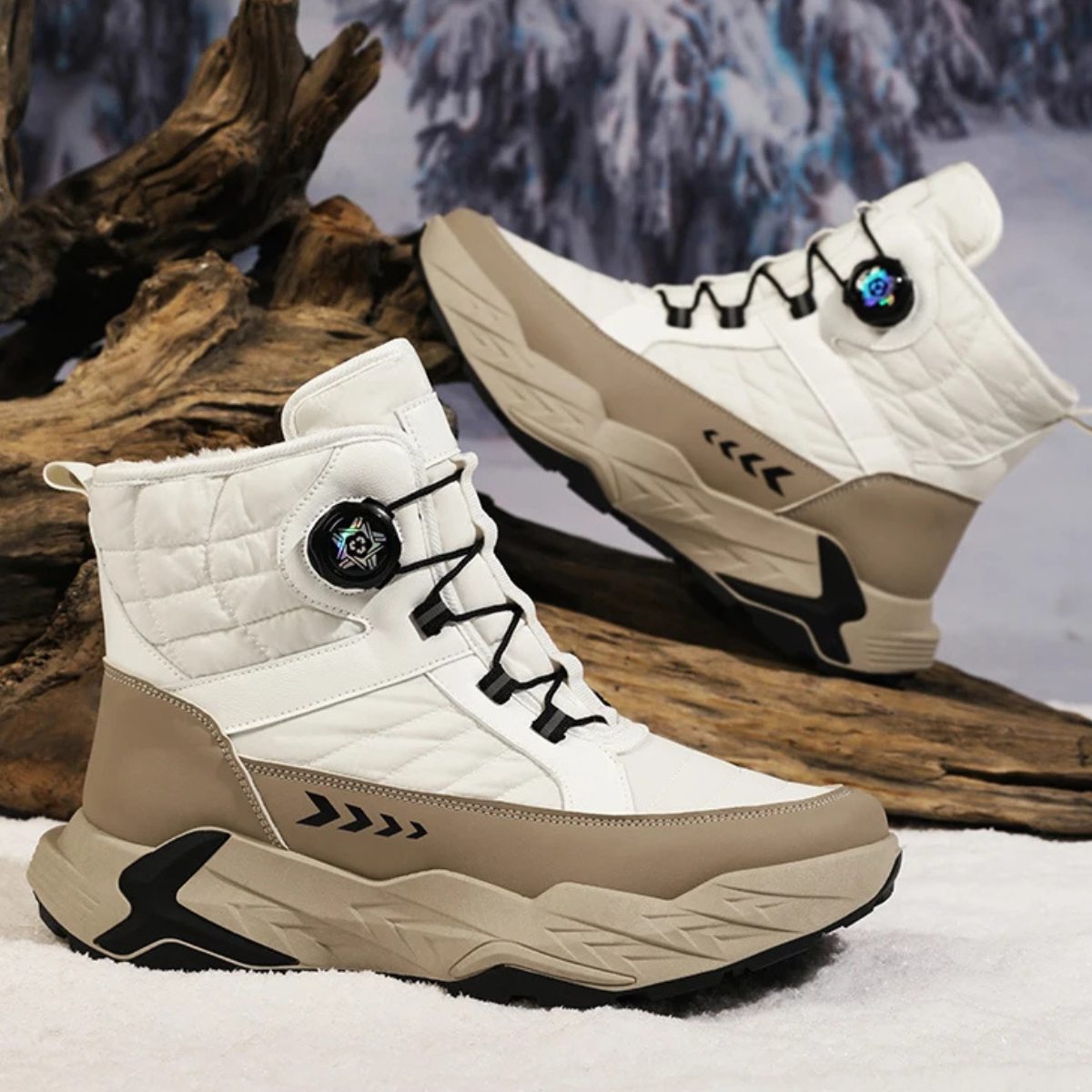 Warm Waterproof Insulated Snow Boots for Men