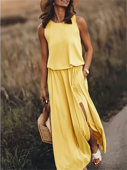 Women's simple maxi dress, Florentine style