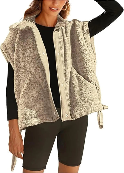 Amélie | Women's Sleeveless Jacket — Warmth & Casual Style