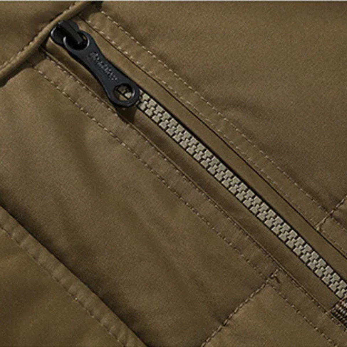 Warm Men's Quilted Parka with Faux Fur Hood