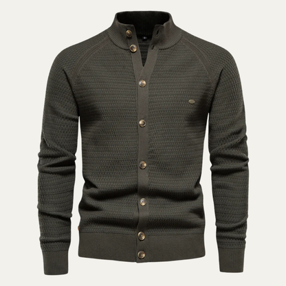 Warm Men's Knit Button Cardigan Sweater - Nocini