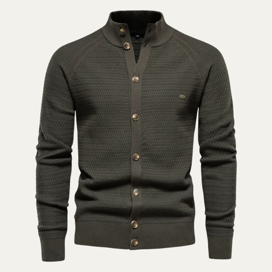 Warm Men's Knit Button Cardigan Sweater - Nocini