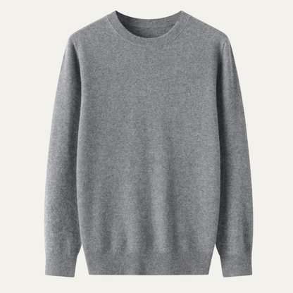 Warm Mens Merino Wool Crew Neck Sweater