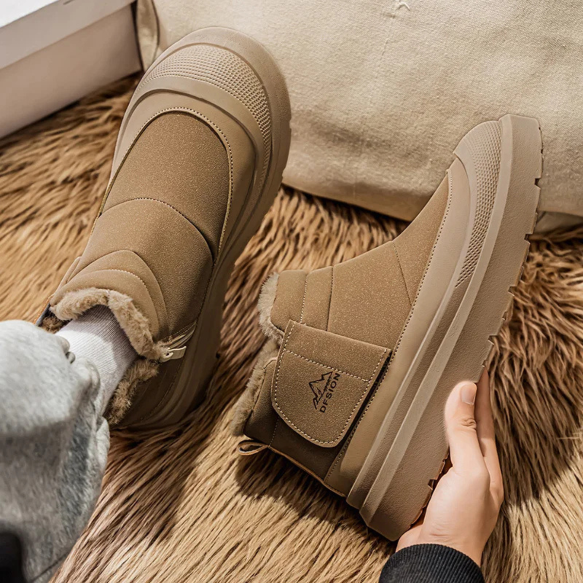 Warm Waterproof Insulated Men's Snow Boots
