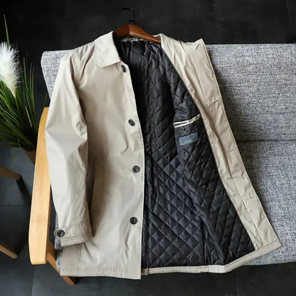 Waterproof Men's Classic Long Trench Coat