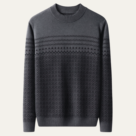 Warm Mens Thick Cable Knit High Neck Sweater - Nocini