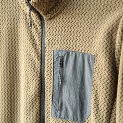 Warm Mens Waffle Fleece Half Zip Sweater