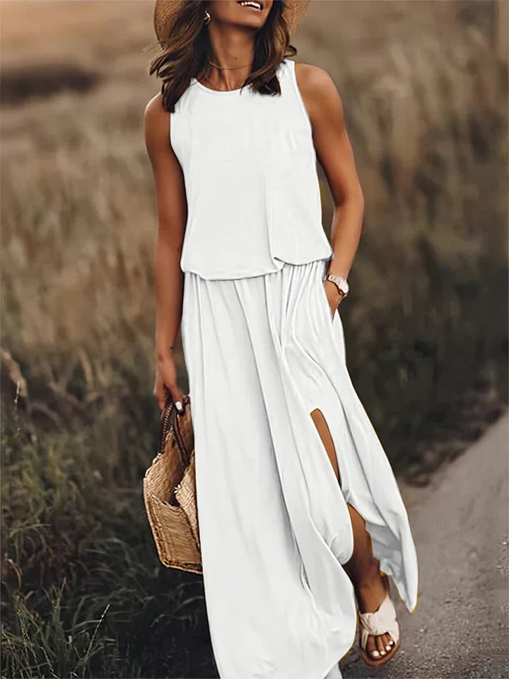 Women's simple maxi dress, Florentine style