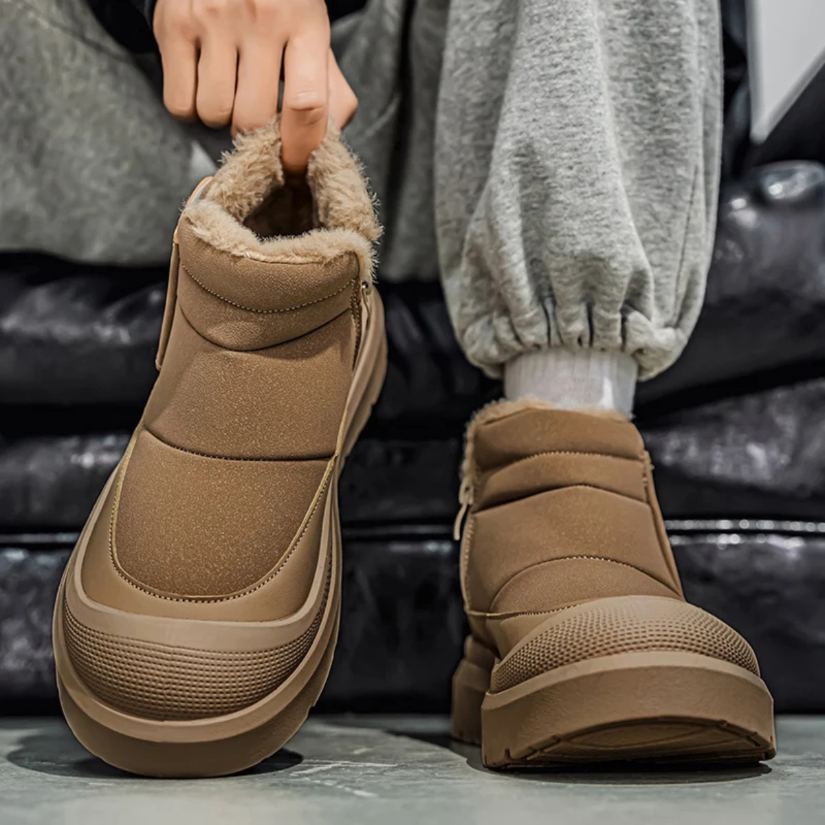 Warm Waterproof Insulated Men's Snow Boots