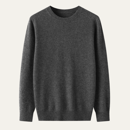Warm Mens Merino Wool Crew Neck Sweater