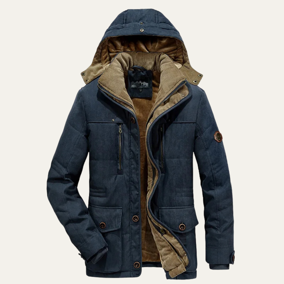 Warm Men's Heavy Fleece Hooded Parka Coat Jacket - Nocini