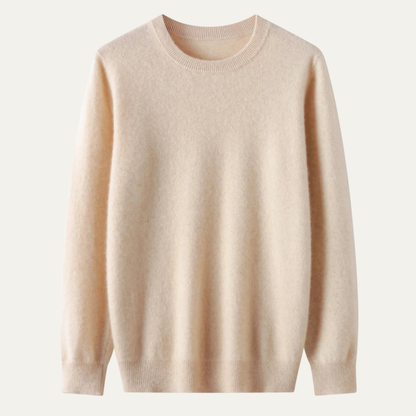 Warm Mens Merino Wool Crew Neck Sweater