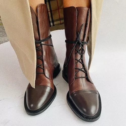 Vianna | Black Laced Boots — Modern Elegance and Neat Finish