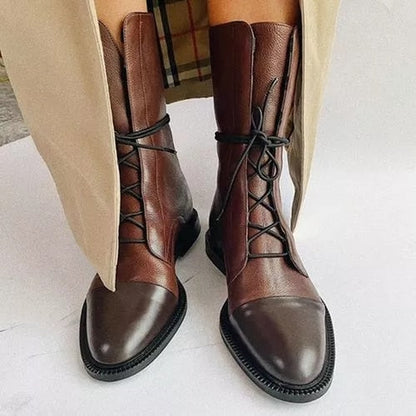 Vianna | Black Laced Boots — Modern Elegance and Neat Finish