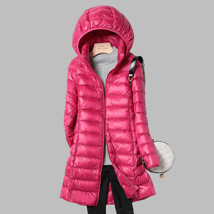 Warm Women's Parka Coat with Removable Hood