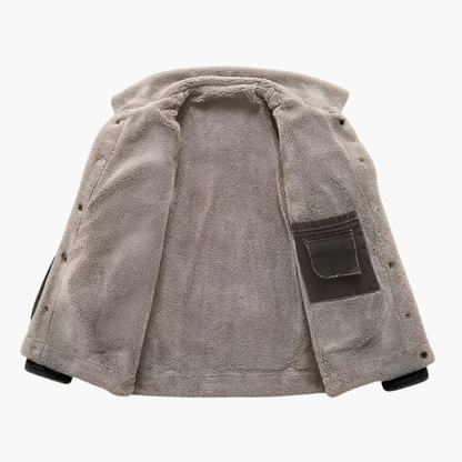 Warm Insulated Denim Jacket for Men