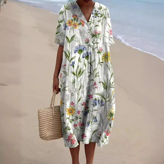 Women's floral summer dress - ideal for summer