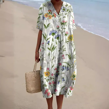 Women's floral summer dress - ideal for summer