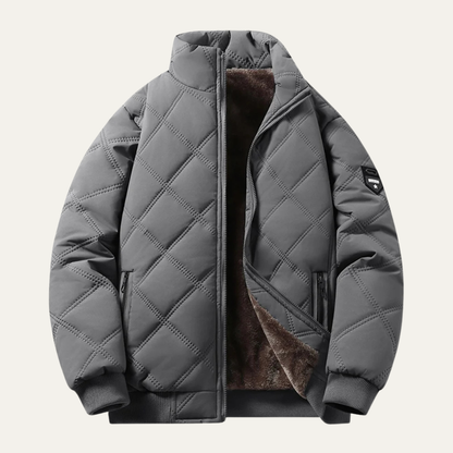 Warm Waterproof Men's Padded Jacket with Fleece Inside