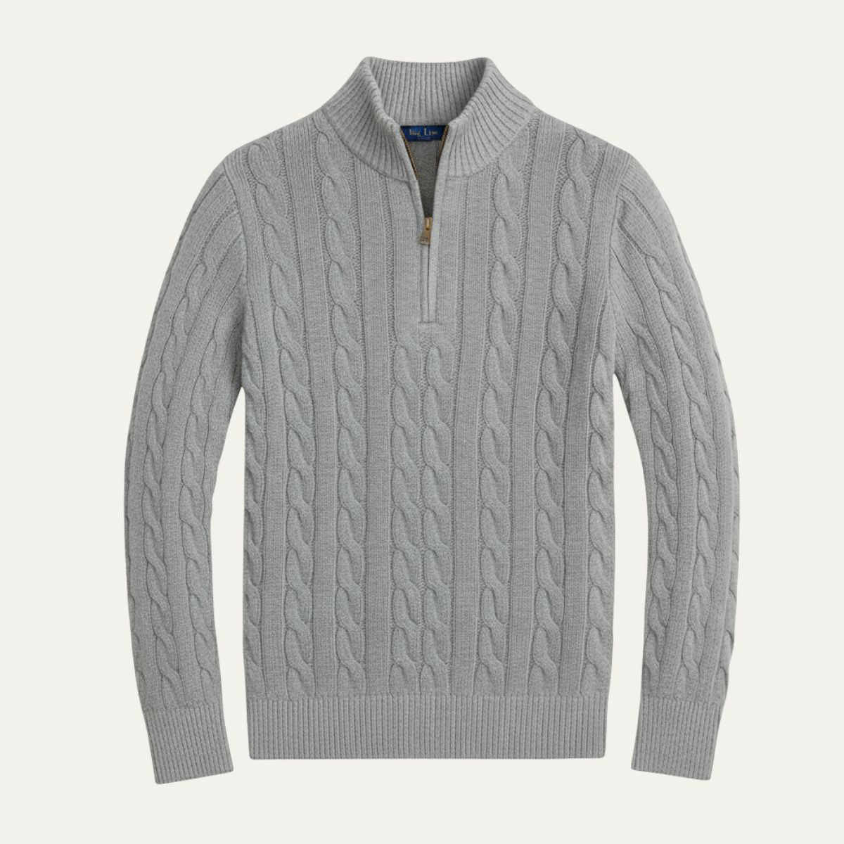 Warm Mens Knit Half Zip Sweater