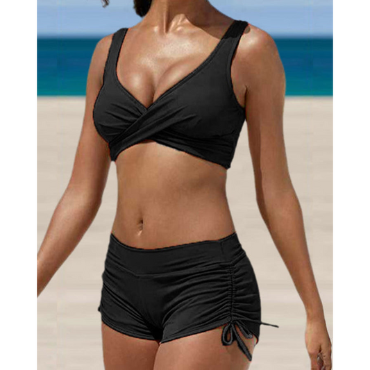 Women's Comfortable Two Piece Swimsuit Flattering Fit - Olytrend