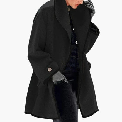 Warm Women's Parka with Faux Fur Hood and Contrast Details