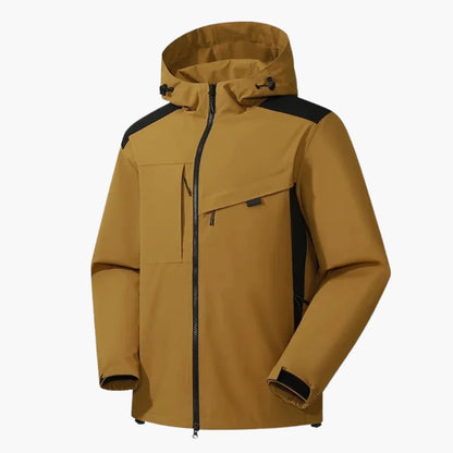 Waterproof Men's Snow Jacket with Hood and Pockets