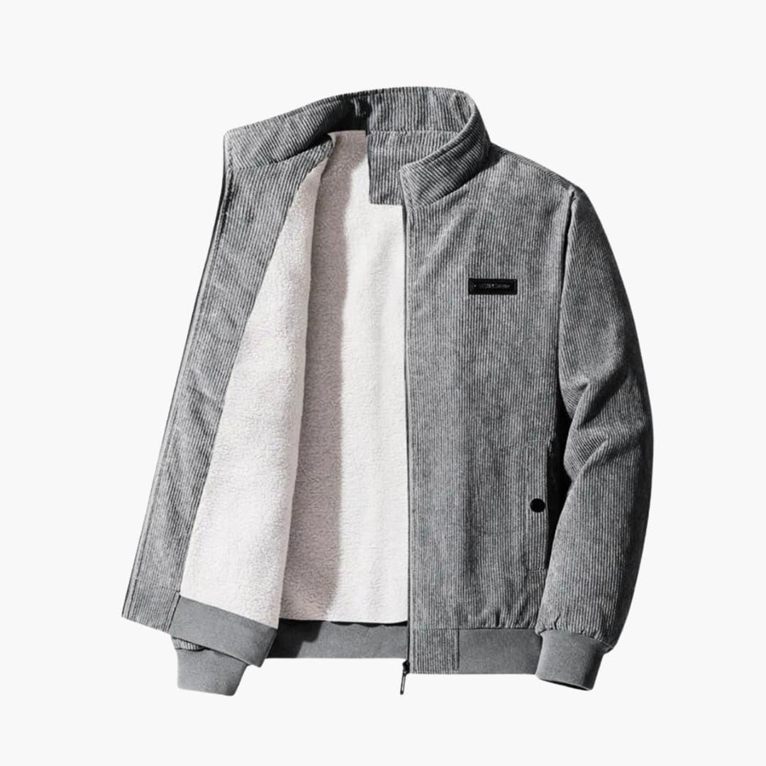 Warm Ribbed Winter Coat for Men - Olytrend