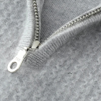 Warm Men's Cashmere Quarter Zip Knit Sweater