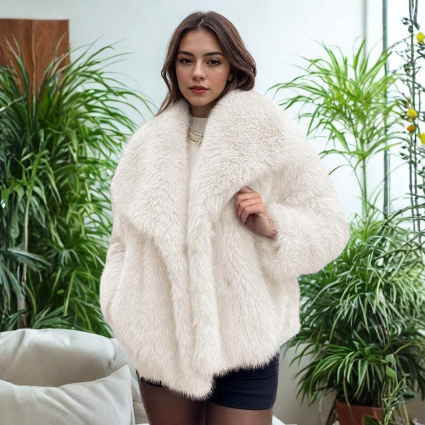 Warm Fuzzy Long Sleeve Winter Coat