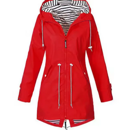 Rainproof Women's Parka with Adjustable Hood